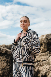 Zebra's Pride Luxe Legacy Bomber Jacket