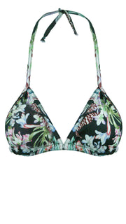 Floral Botanical Triangle Bikini Top