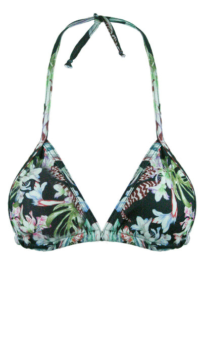 Floral Botanical Triangle Bikini Top