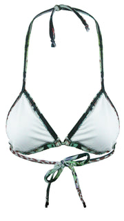 Floral Botanical Triangle Bikini Top