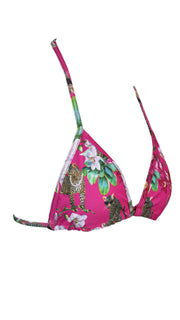 Leopard's Kiss Pink Triangle Bikini Top