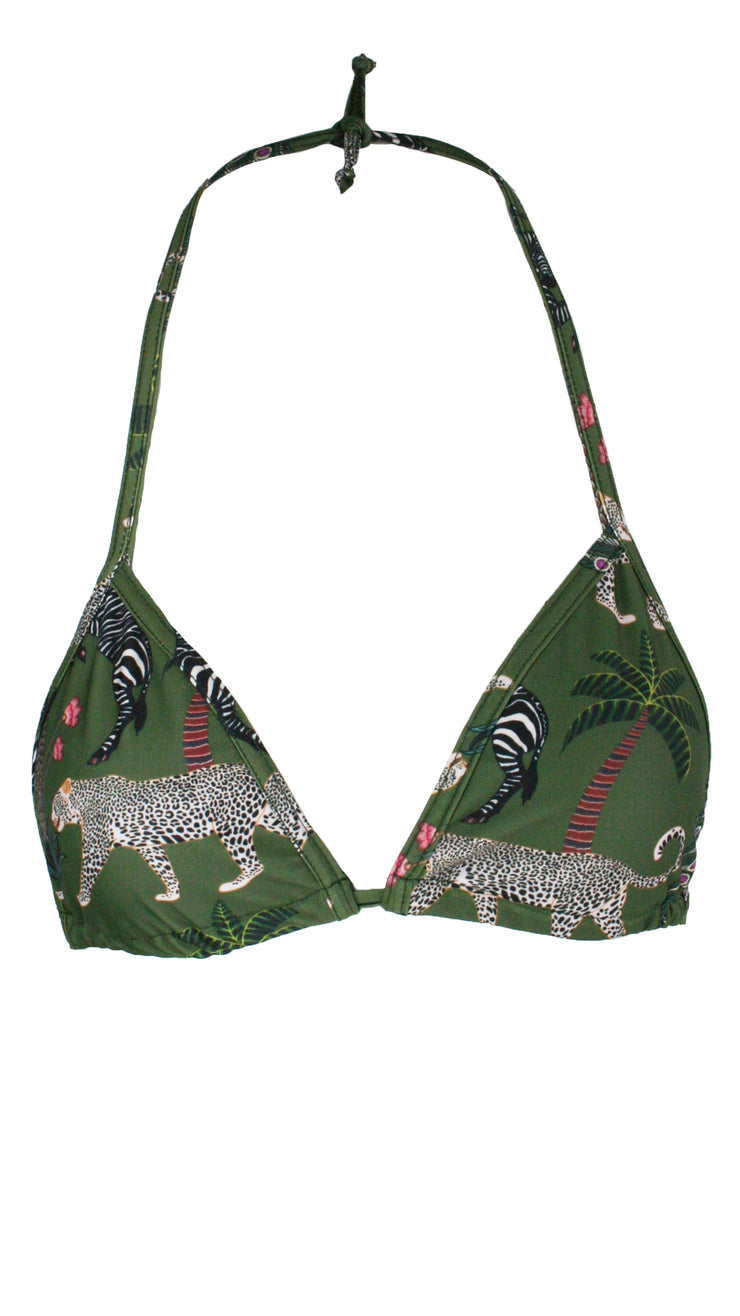 Okavango Olive Triangle Bikini Top