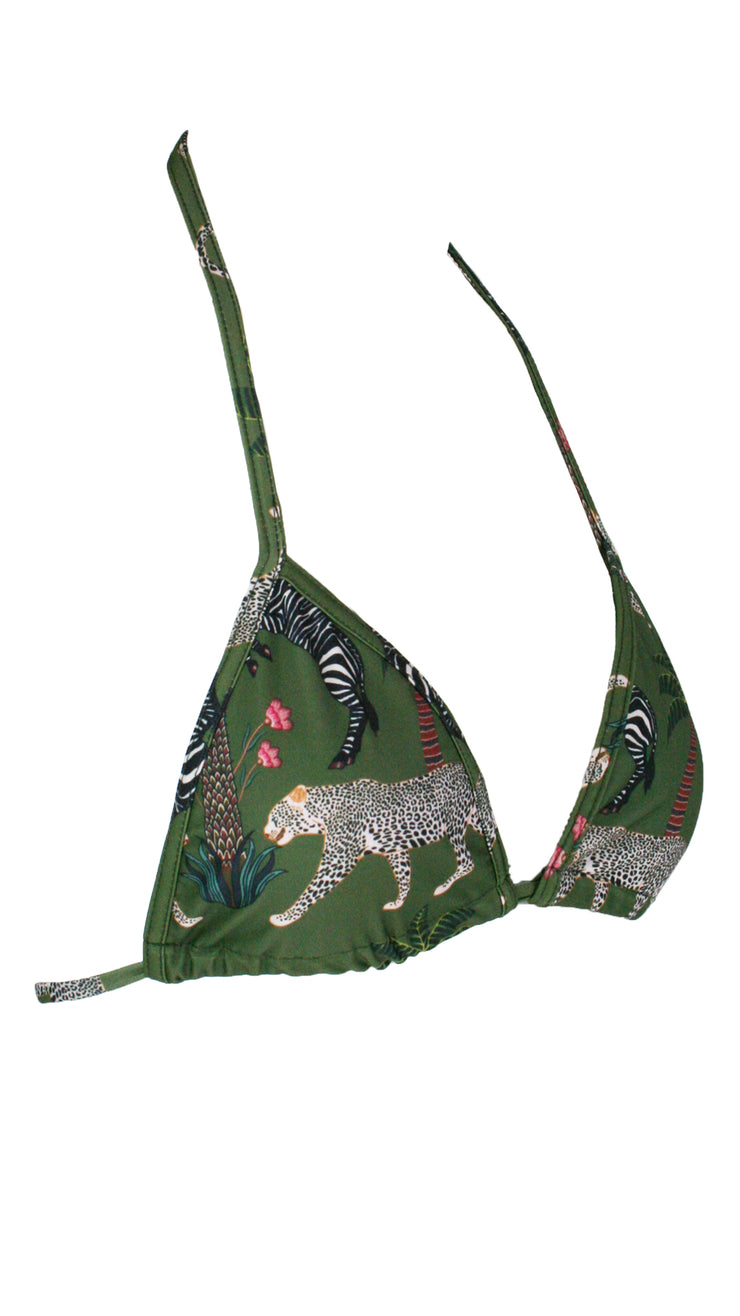 Okavango Olive Triangle Bikini Top