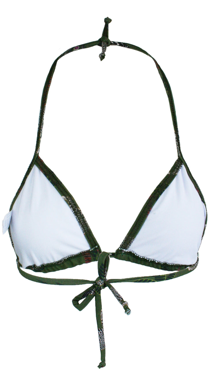 Okavango Olive Triangle Bikini Top