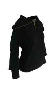 Black Heritage Ribbed Pullover