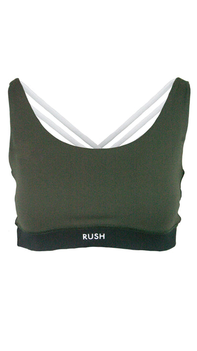 Dark Olive/Black Free My Heart Sports Bra
