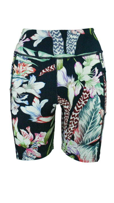 Floral Botanical High Waist Shorts