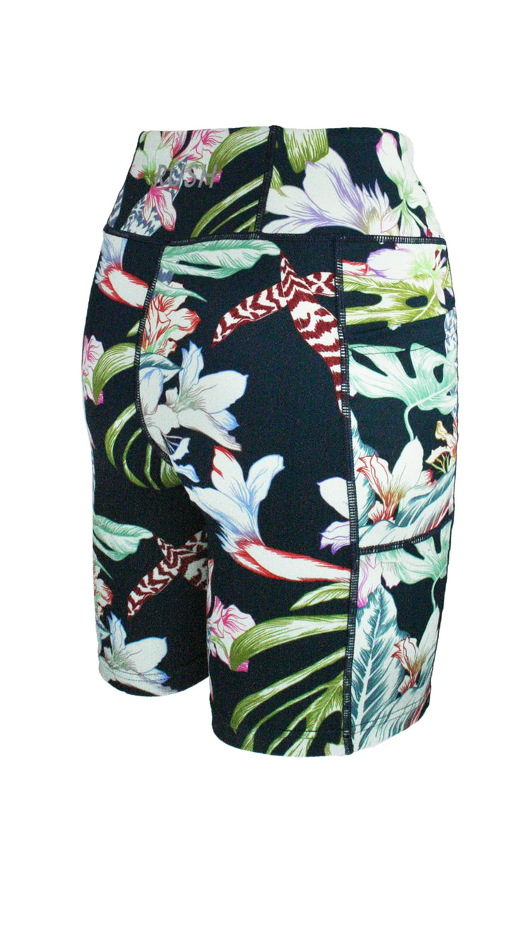 Floral Botanical High Waist Shorts