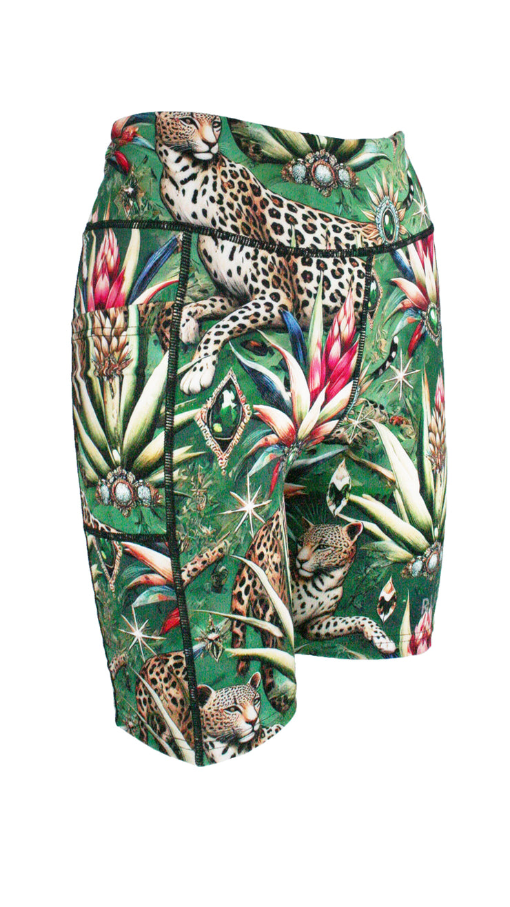 Wild Emerald High Waist Shorts