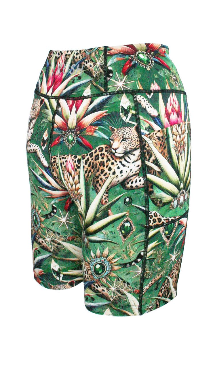 Wild Emerald High Waist Shorts