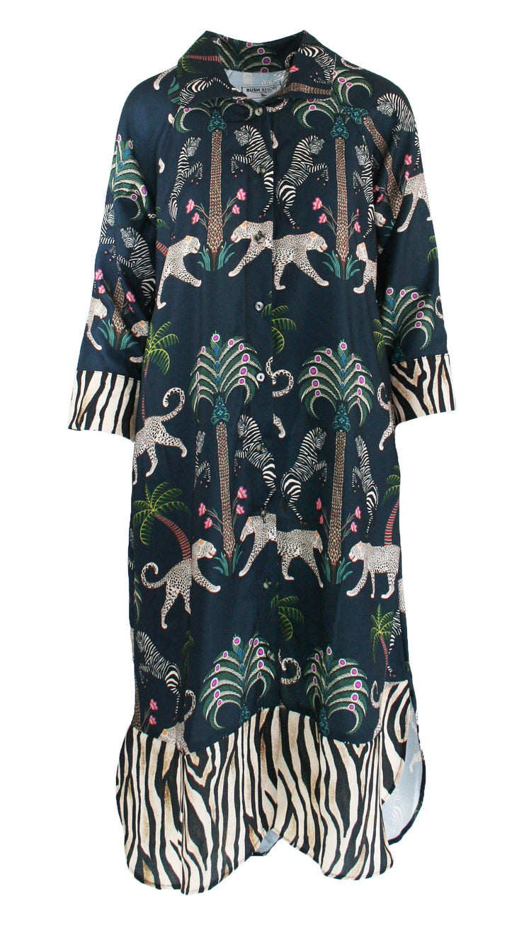 Okavango w/ Zebra's Pride Luxe Shirt Dress