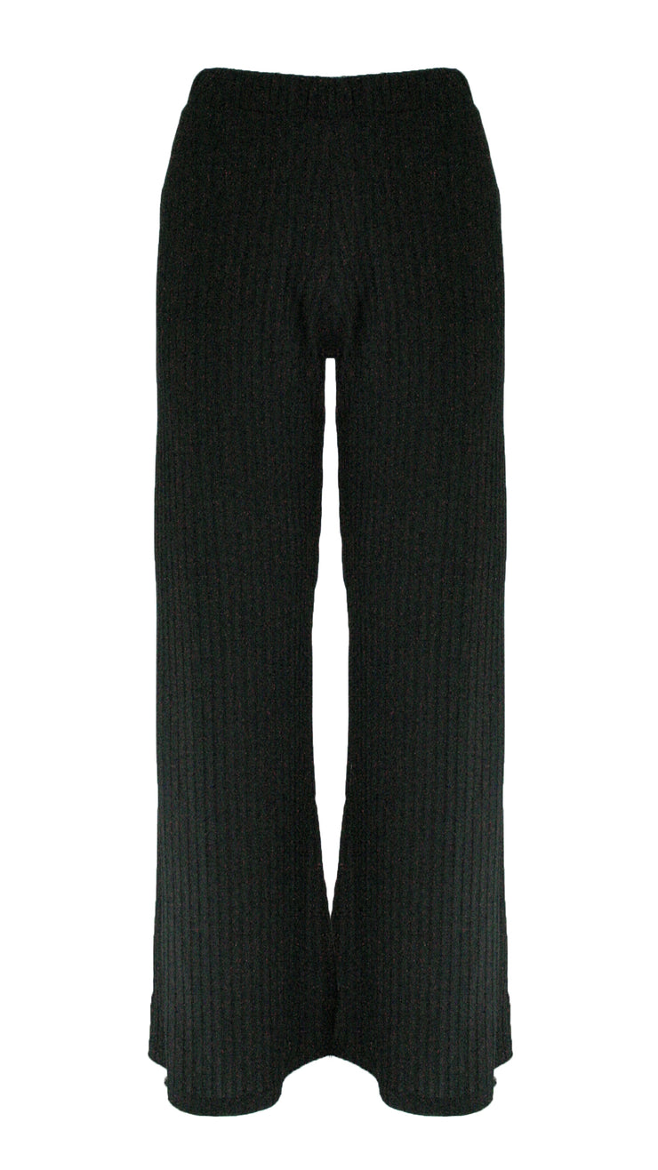 Black Heritage Ribbed Pants