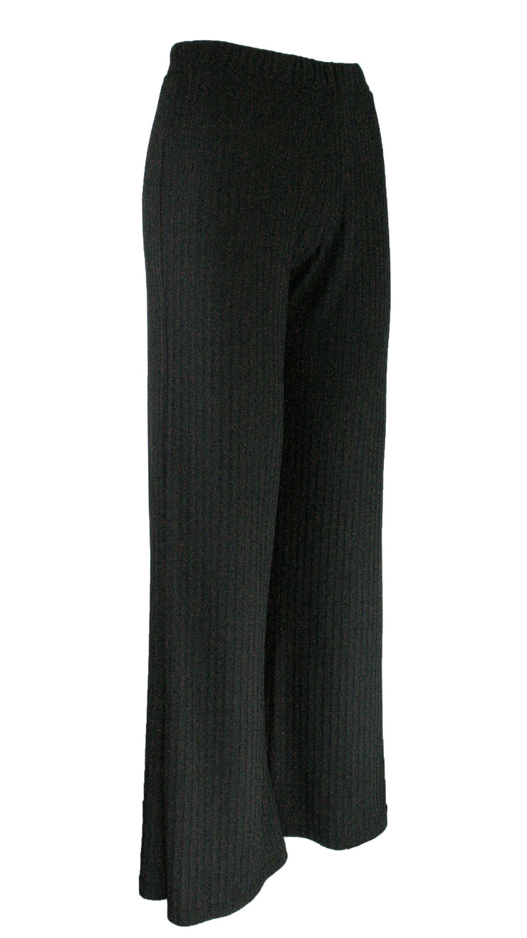 Black Heritage Ribbed Pants