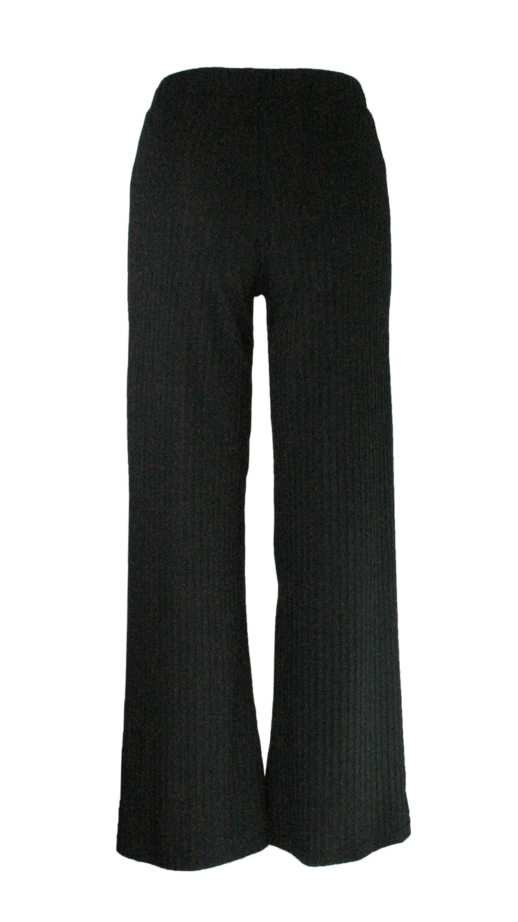 Black Heritage Ribbed Pants