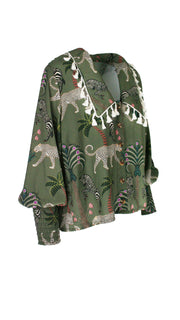 Okavango Olive Saint-Tropez Long Puff Sleeve Shirt