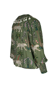 Okavango Olive Saint-Tropez Long Puff Sleeve Shirt