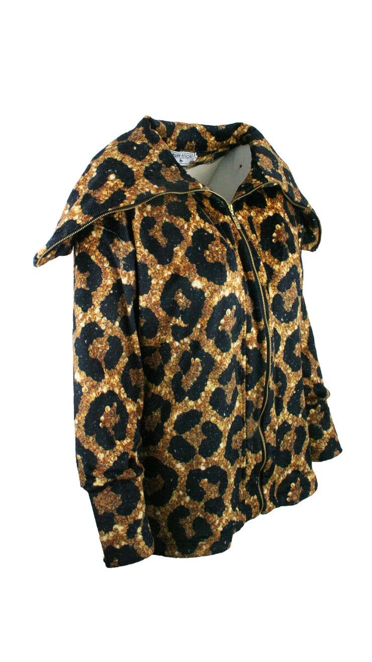 Midnight Leopard Supreme Velvet Jacket