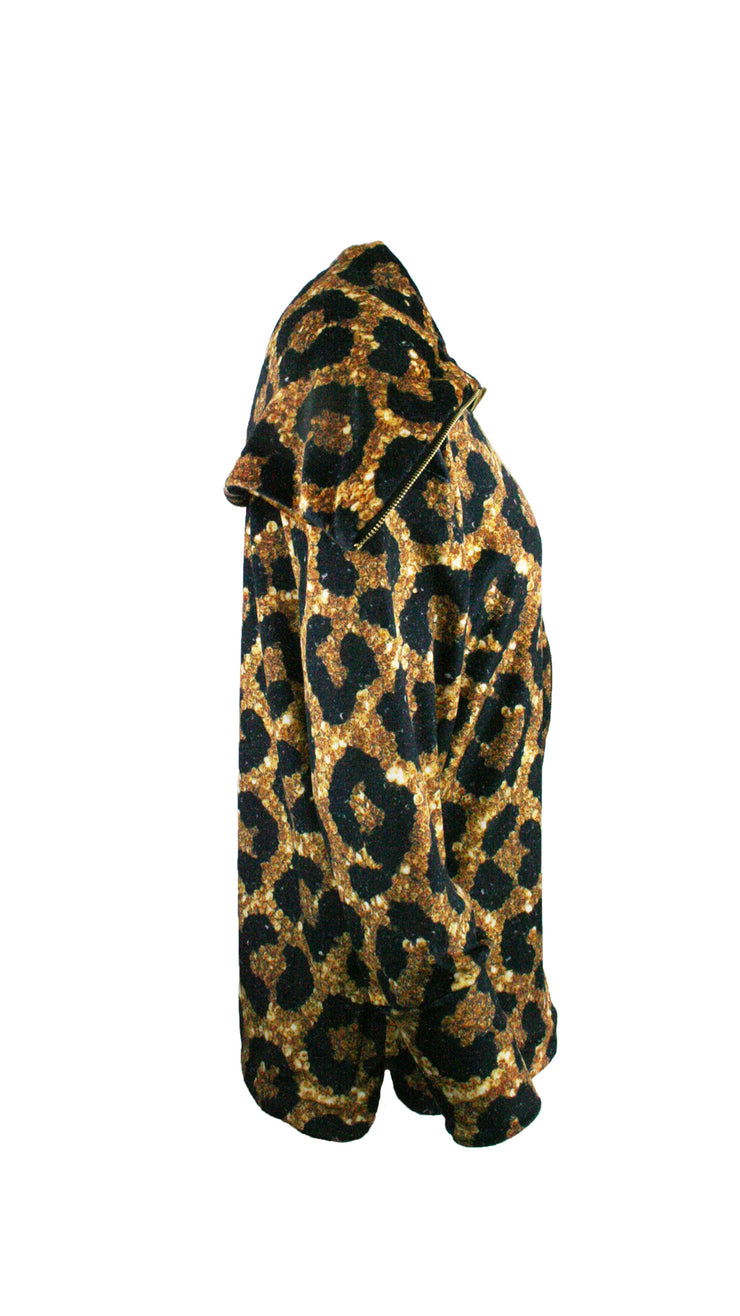 Midnight Leopard Supreme Velvet Jacket