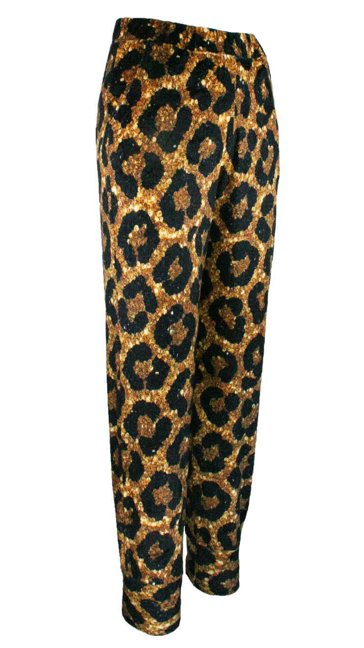 Midnight Leopard Supreme Velvet Pants