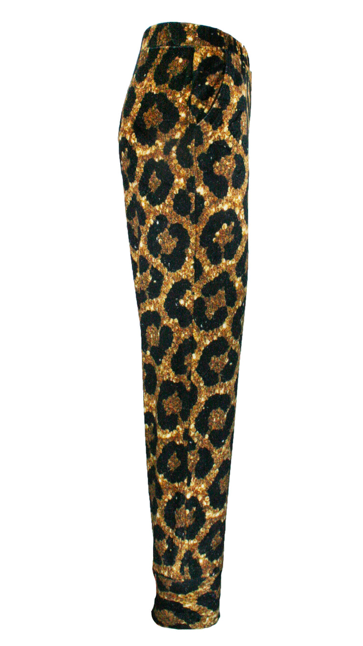 Midnight Leopard Supreme Velvet Pants
