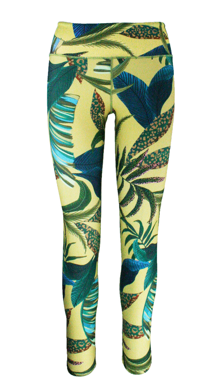 Tropical Splendour Yellow F/L Tights