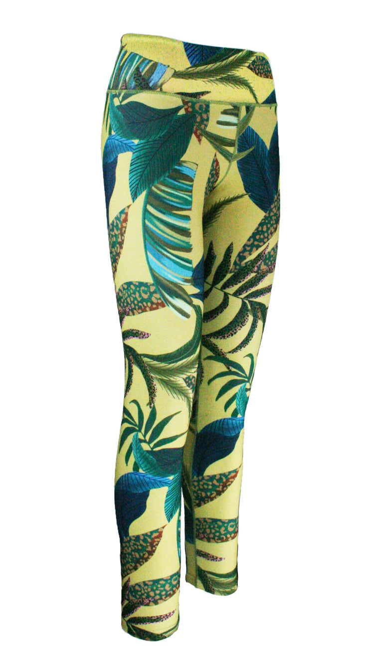 Tropical Splendour Yellow F/L Tights