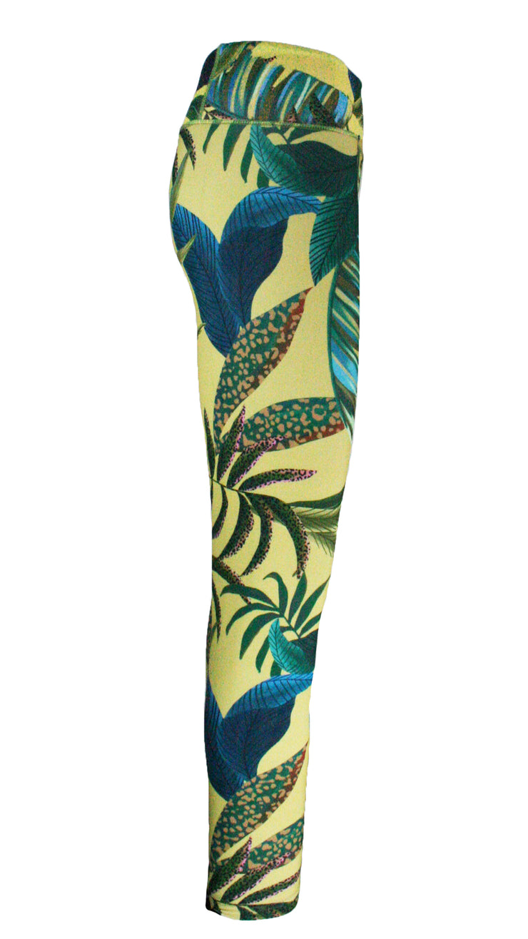 Tropical Splendour Yellow F/L Tights