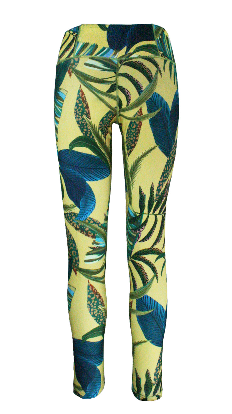 Tropical Splendour Yellow F/L Tights