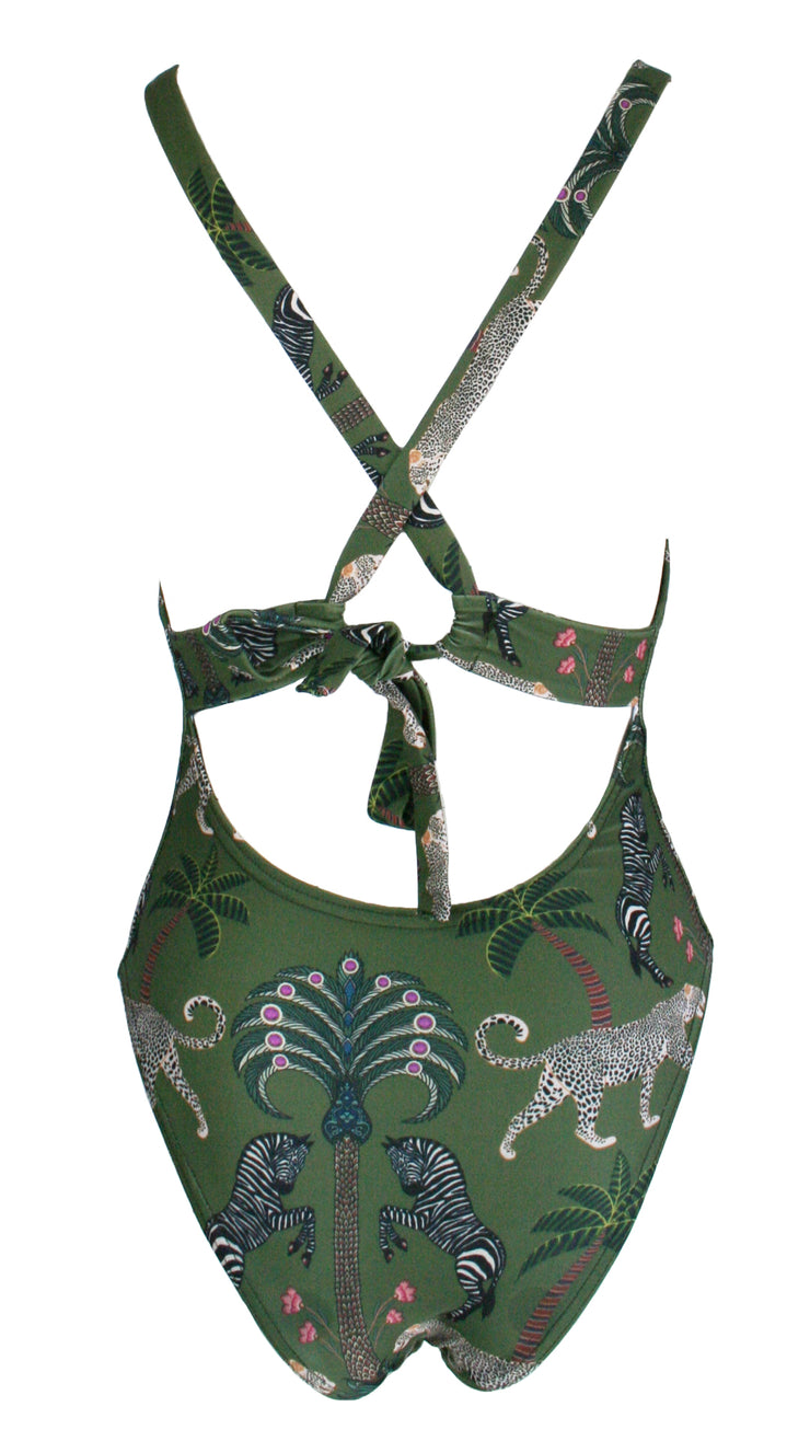 Okavango Olive V Neck One Piece