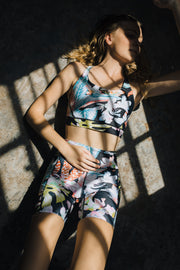 Floral Botanical High Waist Shorts