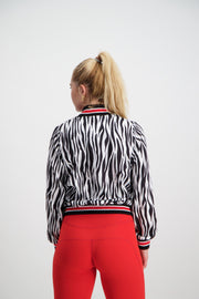Luxe Legacy Zoot Zebra Bomber Jacket