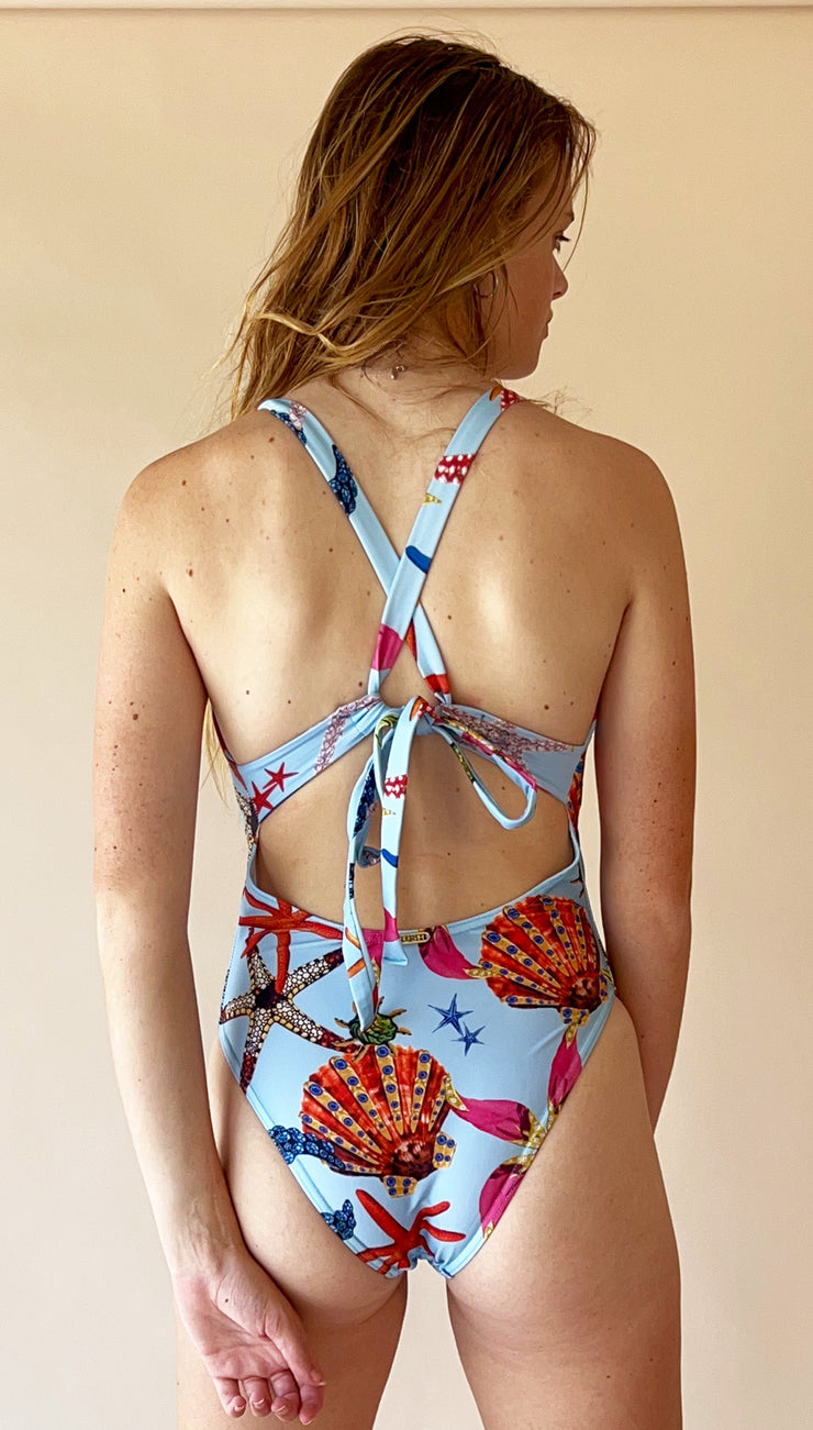 Treasures of the Sea V Neck One Piece