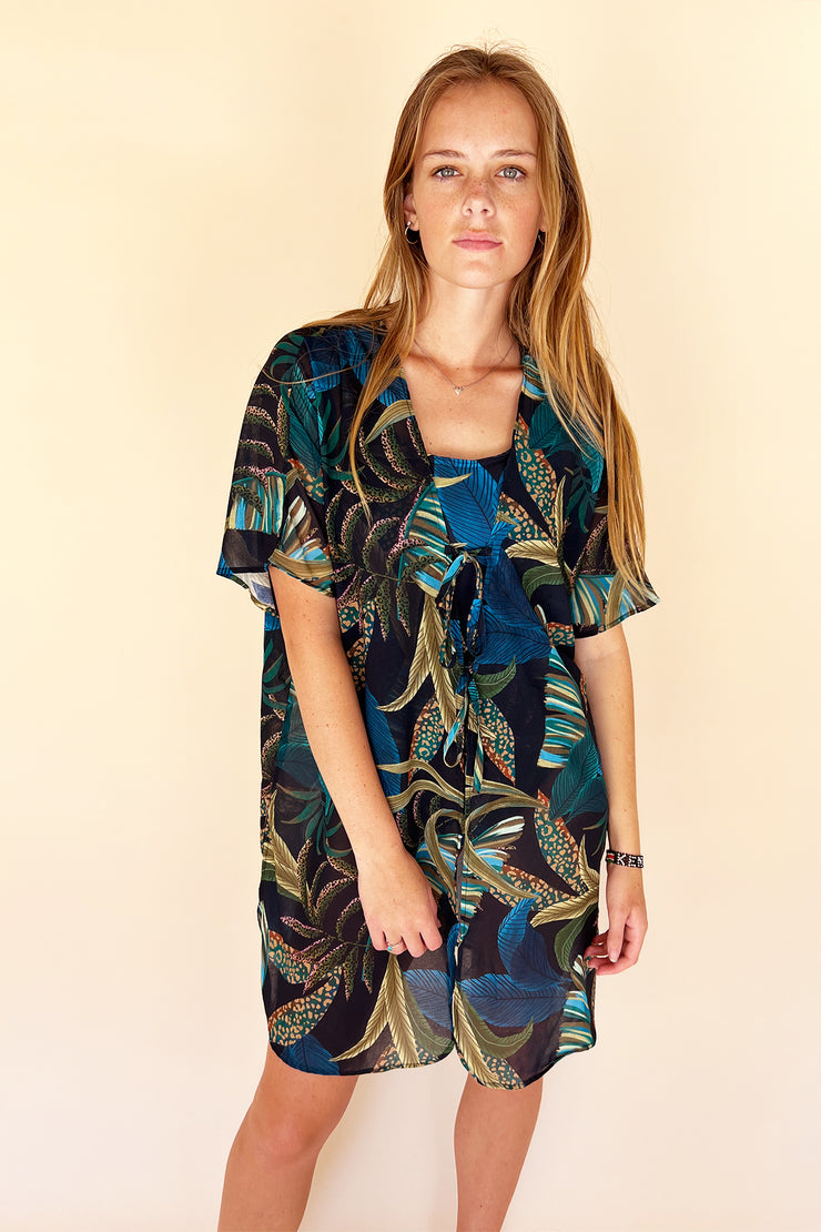 Tropical Splendour Chiffon Beach Cover Up